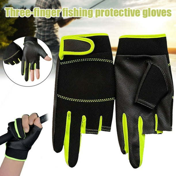 1Pair Breathable 3 Cut Finger Anti-slip Fishing Sun Protection Sports Gloves New 1Pair Breathable 3 Cut Finger Anti-slip Fishing Sun Protection Sports Gloves New